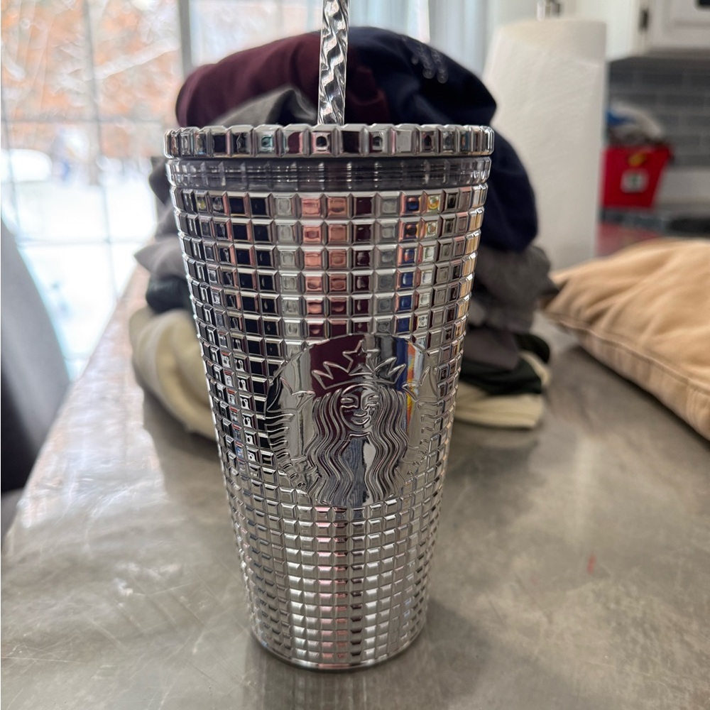 Starbucks Metallic Silver Tumbler